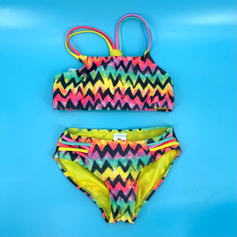 Art Class Little Girls Swimsuit Bikini Sz. 7/8 M